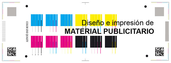 Banner displaying design and printing of advertising material for promotional branding