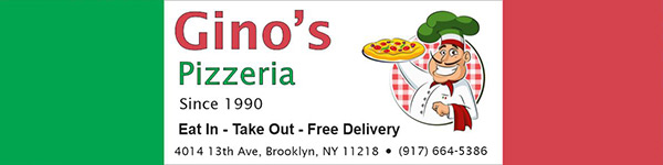 Promotional banner design for local pizzeria featuring pizza specials and contact info