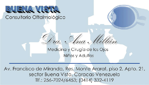 Professional business card for ophthalmologist with clean medical branding