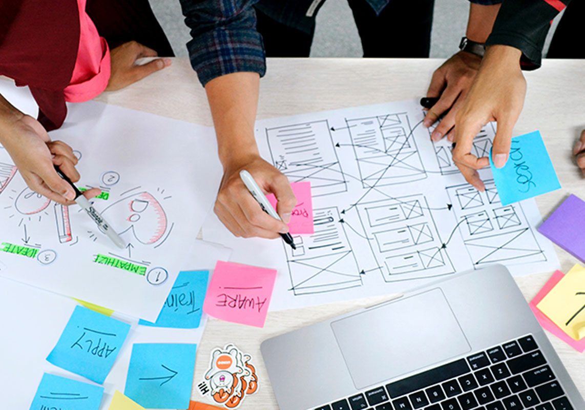 Visual concept of intuitive UI and engaging UX design that enhances usability and drives conversions.
